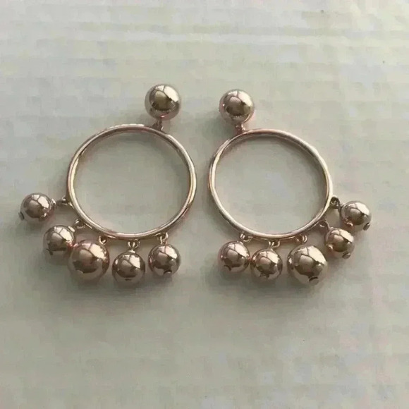 Kate Spade new Large Bauble Hoops w dangling balls - Picture 2 of 8